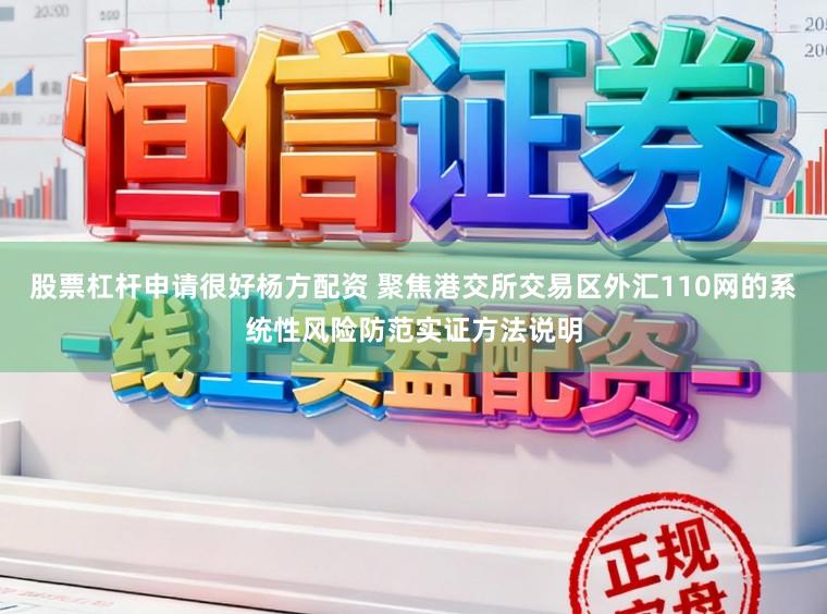 股票杠杆申请很好杨方配资 聚焦港交所交易区外汇110网的系统性风险防范实证方法说明
